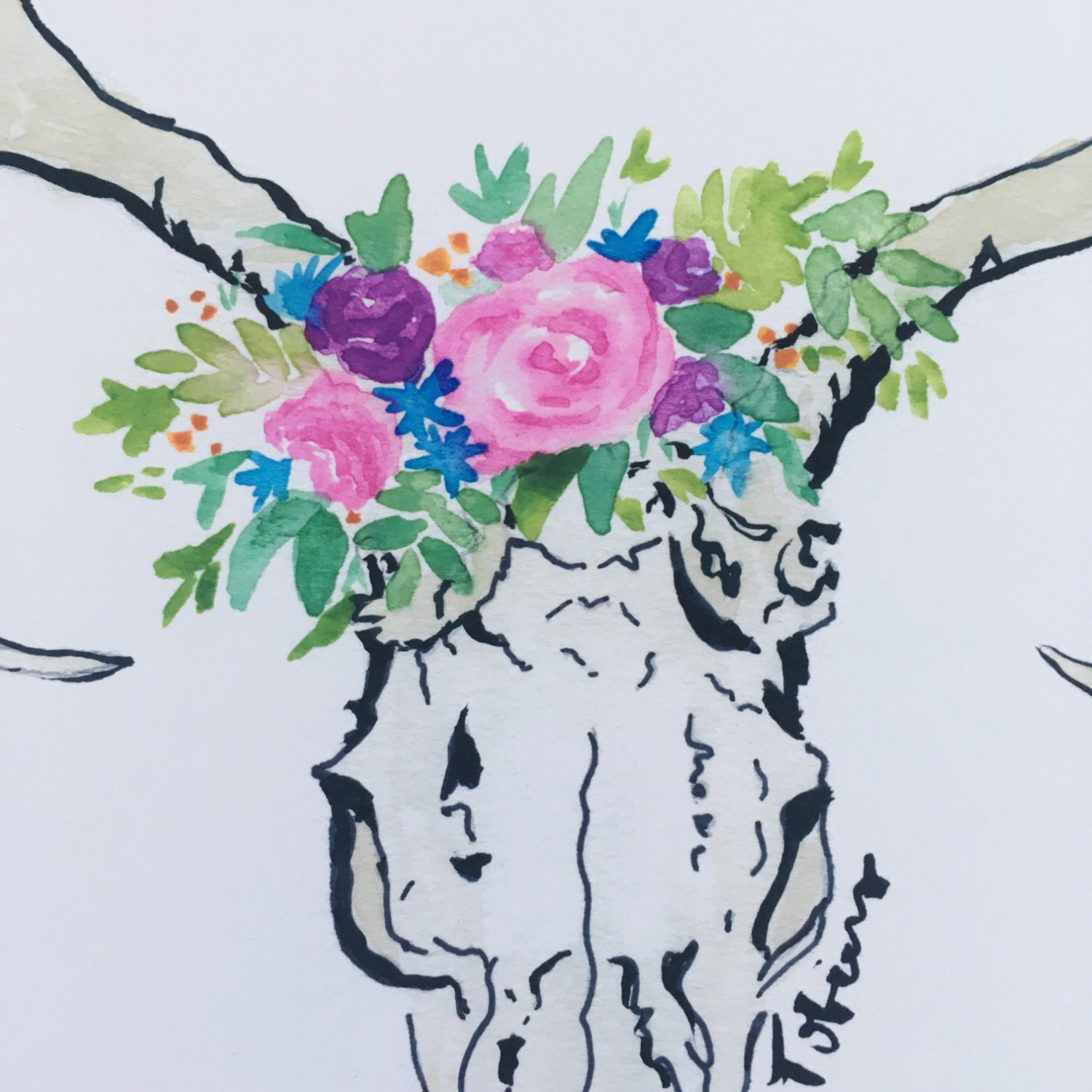 Colección de cráneo impresión de ciervos | Etsy