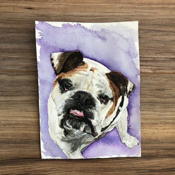 5x7” Watercolor Pet Portrait -Single Pet