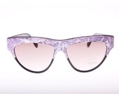 Cool violet crashed glass effect Silhouette style Tropical brand sunglasses made in germany, NOS 1980s