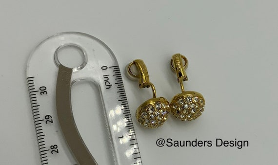 Swarovski crystal vintage Clip On Earrings - image 9
