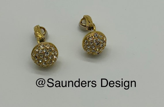 Swarovski crystal vintage Clip On Earrings - image 4