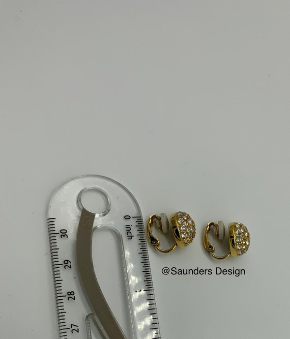 Swarovski crystal vintage Clip On Earrings - image 6