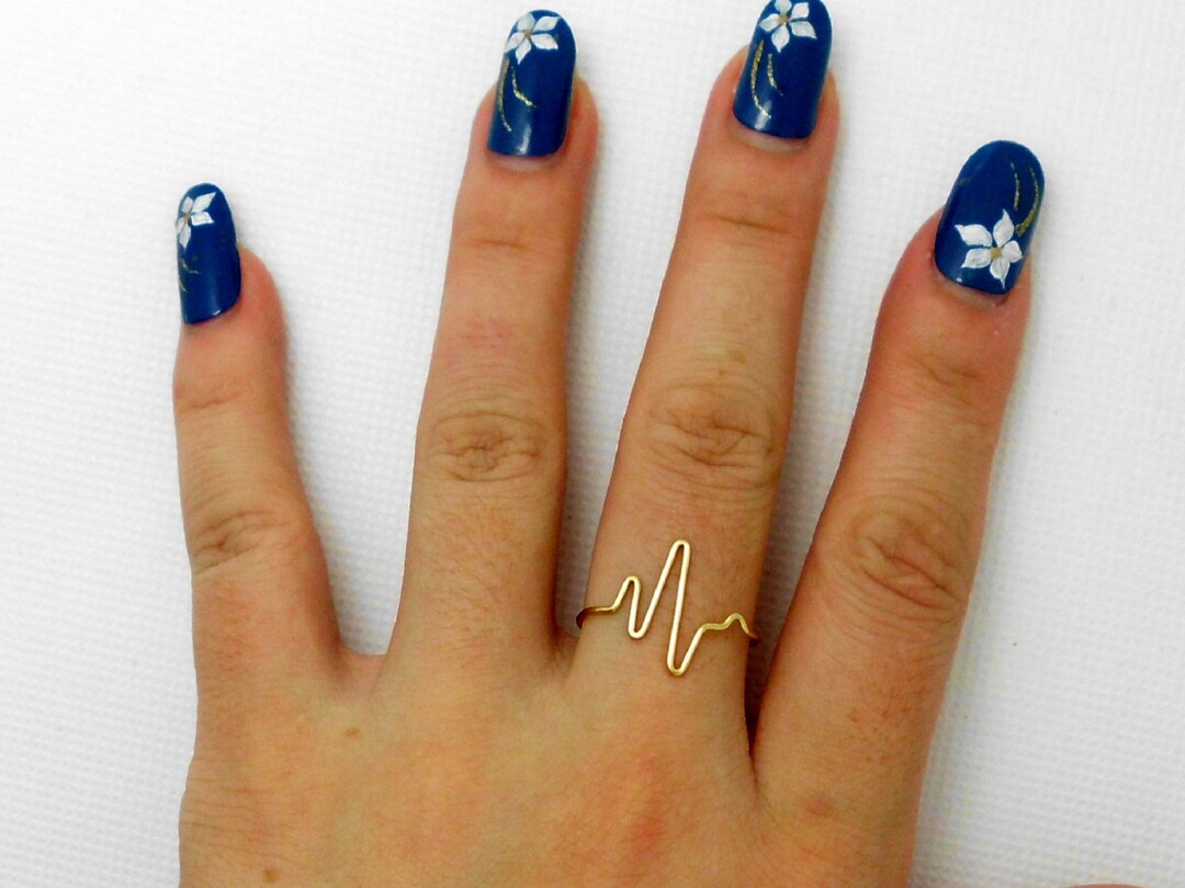 Heartbeat Ringlife Ring Heart Monitor Ring Ekg Etsy