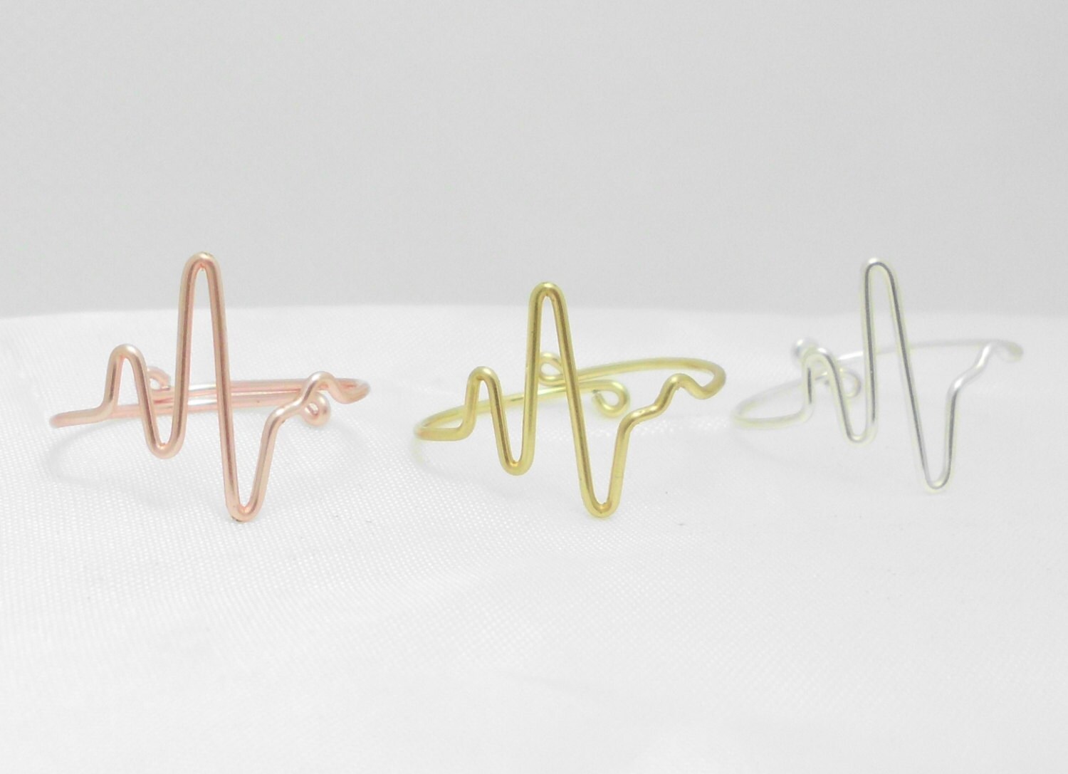 Heartbeat Ringlife Ring Heart Monitor Ring Ekg Etsy