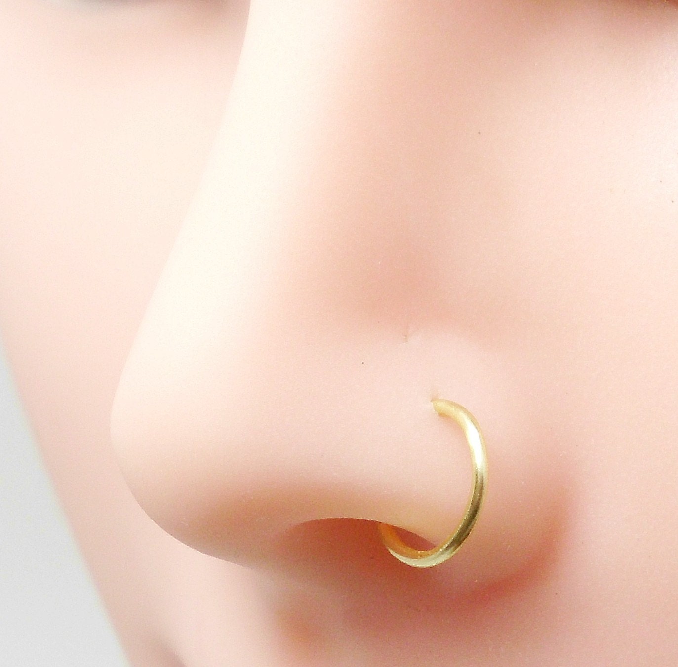 Beautiful Indian Style 14k Solid Real Yellow Gold Nose Ring – Karizma Jewels