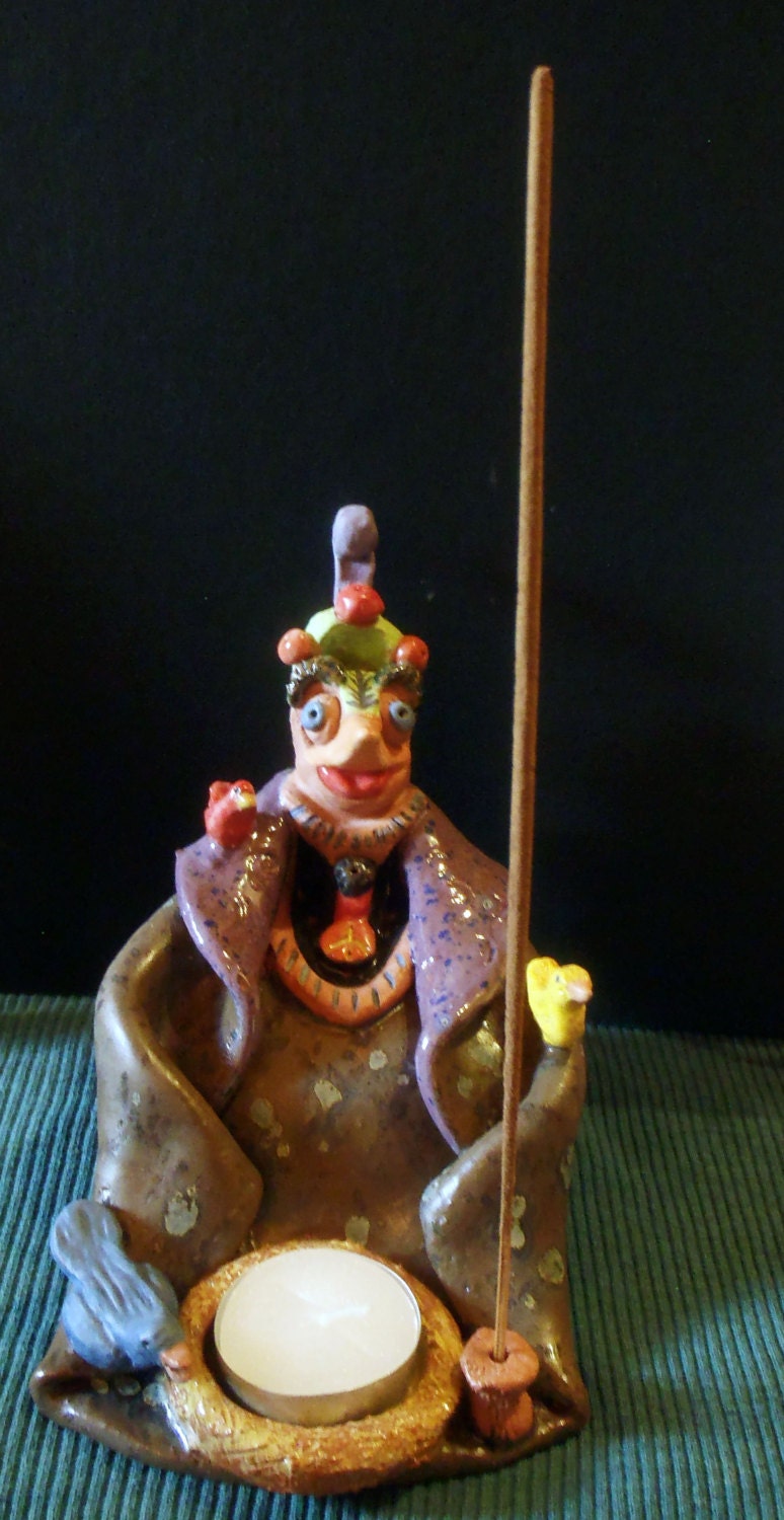 Ceramic tea light holder and incense burner Etsy