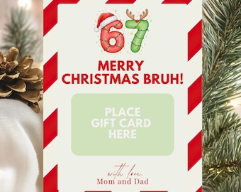 67 kerstcadeaukaarthouder afdrukbaar: cadeaulabel grappig kind, bewerkbare canvassjabloon (direct afdrukbare kerstcadeaukaart leraar)