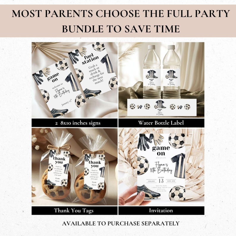 Soccer Birthday Invitation, Editable Soccer Party Invite, Sports Theme, Kids Football Birthday, Instant Download, Digital Template image 8
