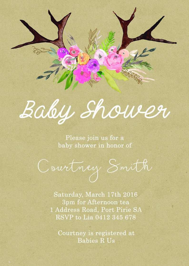Boho Baby Shower Invitation. Girl. Boy. Gender Neutral. Etsy