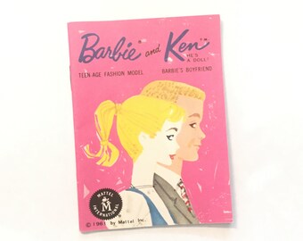 1961 Barbie and Ken Fashion Model Booklet by Mattel - Authentic Original