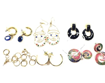 7 Vtg Pierced Earring Sets with Posts
