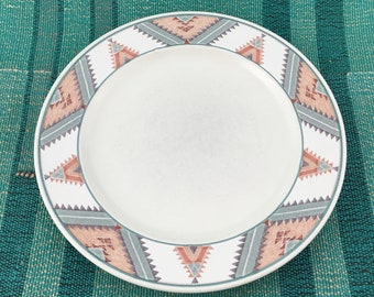 Four Large Rim Soup Plates | Mikasa Intaglio Santa Fe Pattern | 9-3/8" Each
