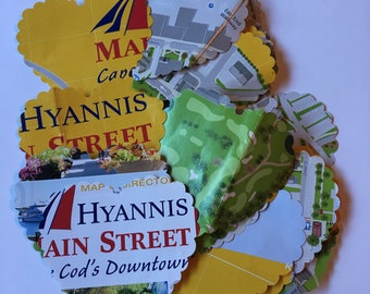 Valentine Art Hearts | Makers Pick Art | Five Lots | Paper Punches, 20+ | Downtown Hyannis Cape Cod Map Heart Punches