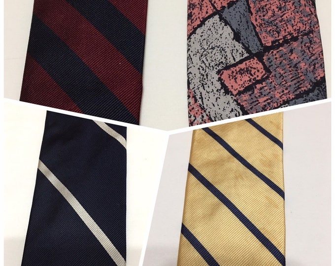 Featured listing image: 14 Silk Vintage Maker Ties | Vintage Fashion | Theater Props, Costumes | Repurpose | Father’s Day Crafts