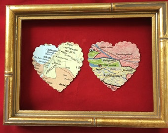 Heart Punched Idea | Map Paper | Virginia | Minnesota | Make Something with 20 Heart-Shaped State Map Punches