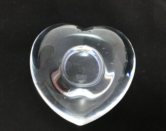 Orrefors Crystal Heart Votive | Authentic Sweden | Lars Hellsten