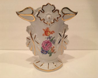 Belgian Porcelain Vase | Vintage Marked 25344 | 9.5" x 8.5"