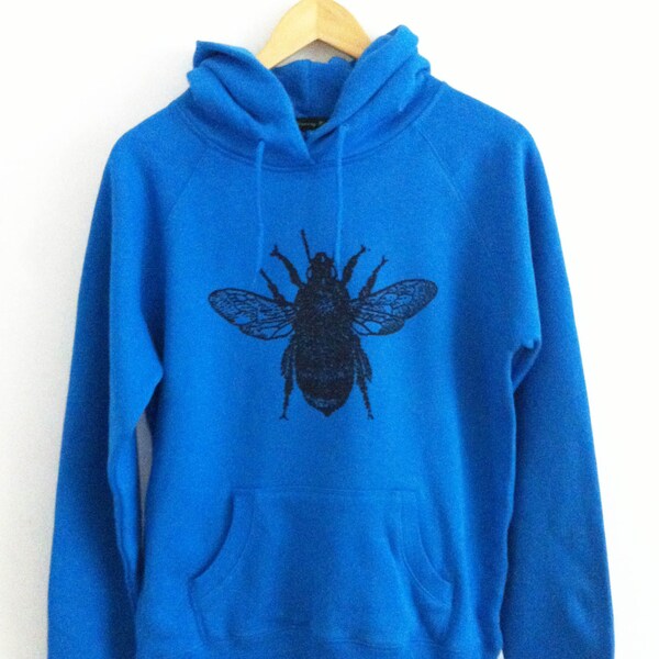 SALE Bumblebee Womens electric blue printed hoodie