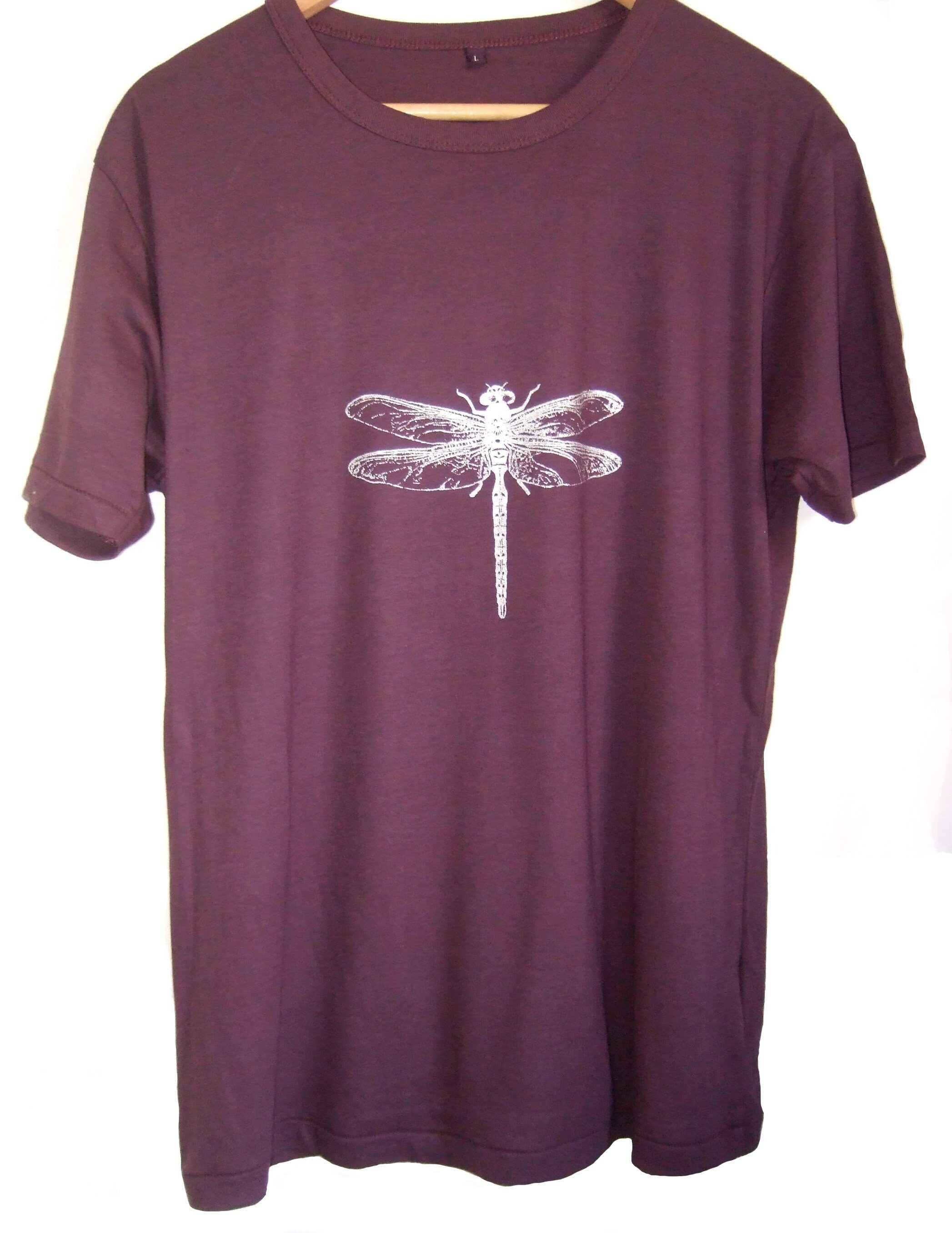 Image of Dragonfly Mens Bamboo T Shirt Eggplant