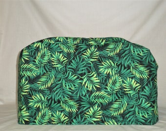 Toaster Cover - two slice - Green Bamboo Print