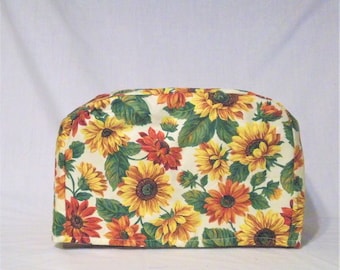 Toaster Cover - Sunflower on a Cream Background - Appliance Cover - Select a Size