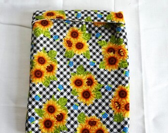 Potato Bag - Sunflowers on a Gingham Background