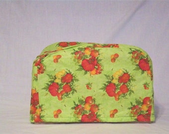 Toaster Cover - Four Slice - Tomato on Green  - Appliance Cover