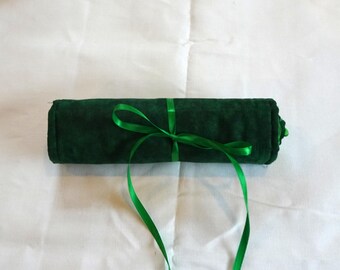 Makeup Brush Roll - Green