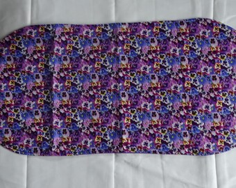 Small Runner - Purple Pansies Allover