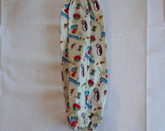 Sewing Motif Recycle Bag Plastic Bag Holder