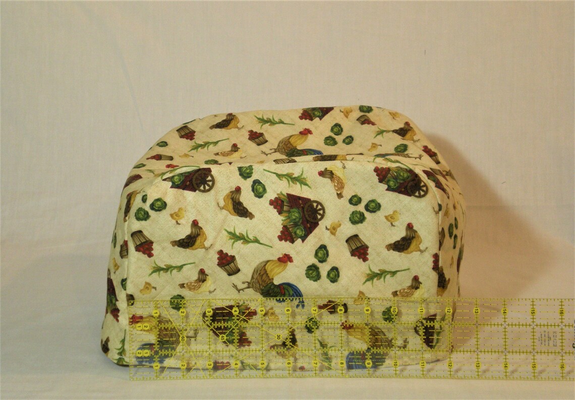 Toaster Cover Four Slice Roosters on a Cream Backgound Etsy