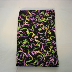 Paperback Book Cover - Mardi Gras Ribbon Print - Select a Size