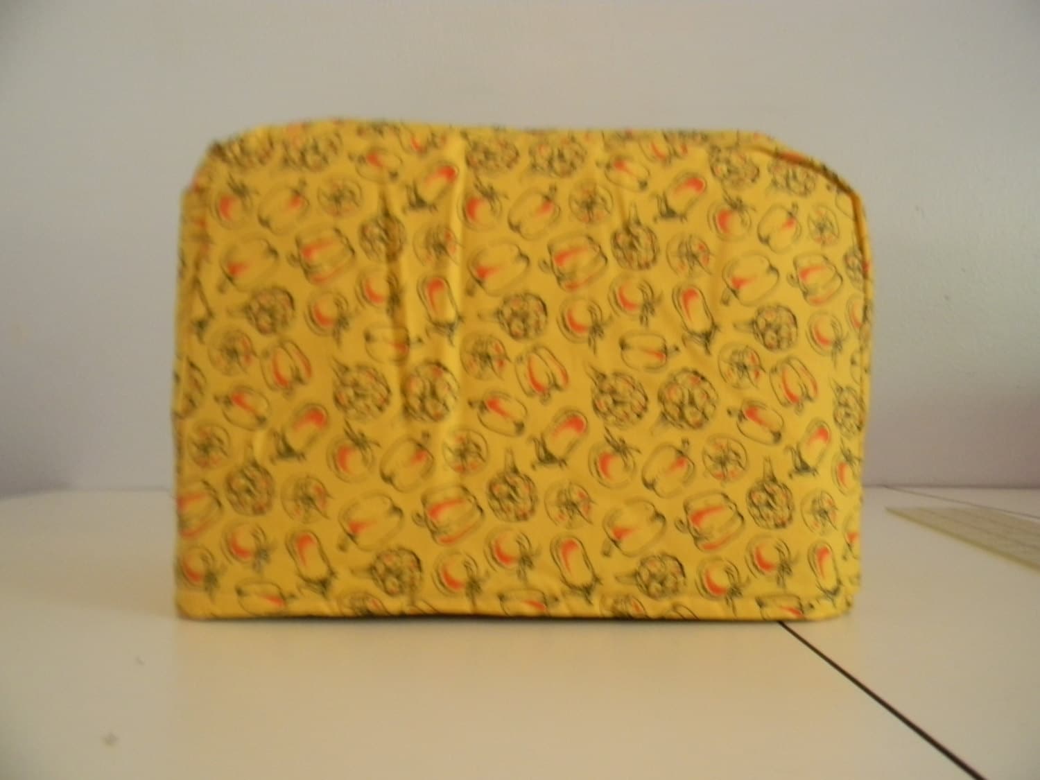 Toaster Cover 2 slice yellow with vegetables Appliance Etsy