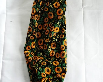 Sunflowers on Black Background Recycle Bag Plastic Bag Holder