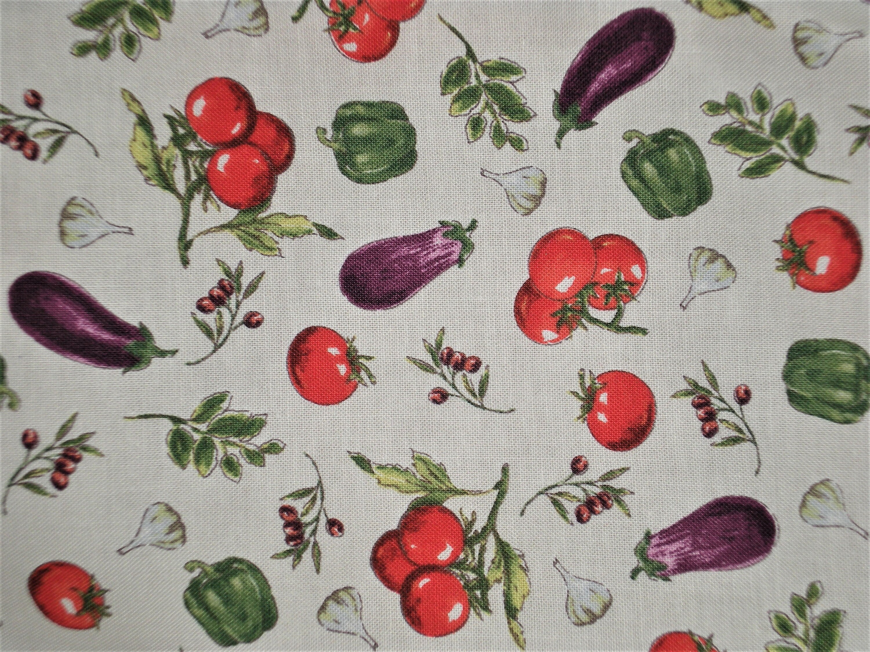 Toaster Oven Cover Italian Vegetables on an Offwhite Etsy