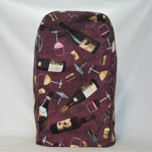 Blender Cover - Wine Motif on a Burgundy Background - Appliance Cover