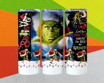 Grinchmas Design Sublimation PNG, The Grinch Designs Straight Tumbler ONLY Instant Download, Grinch Christmas 20 oz Skinny Tumbler Wrap