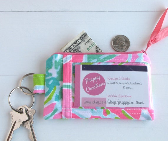Items similar to ID Holder Wallet, Slim Womens Wallet, Keychain ID Wallet, Credit Card Wallet on ...