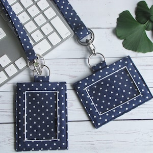 Teacher ID Badge Holder, Back to School, Fabric ID Lanyard, Key Holder, Perfect Sister Gift
