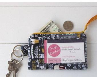 ID Wallet Keychain, Badge Holder Wallet, Minimal Card Wallet, Graduation Gift