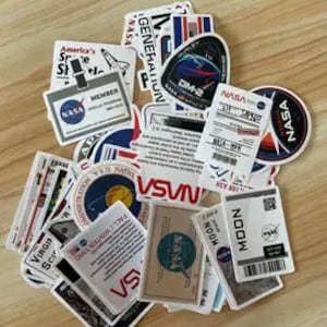 50 NASA Astronaut-Inspired Vinyl Stickers - Explore the Universe with Our Space Dreams Collection