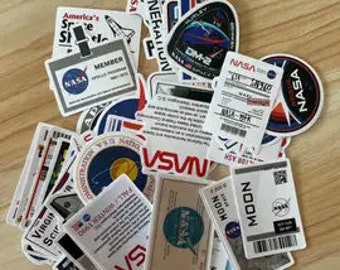 50 NASA Astronaut-Inspired Vinyl Stickers - Explore the Universe with Our Space Dreams Collection