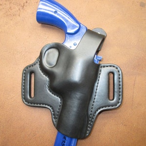 Colt Python 3&quot; OWB Pancake Holster Black Leather Right Hand Prototype Special Made in USA #py3 pr15 blk s001 7-23