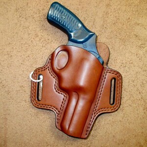 Ruger Made to Order Leather Holster OWB Pancake Colors Available Right Hand Comfort Guard Detailed US Made #ruger pr15 mto Brown