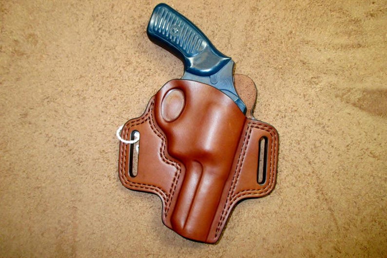 Ruger Made to Order Leather Holster OWB Pancake Colors Available Right Hand Comfort Guard Detailed US Made #ruger pr15 mto Brown