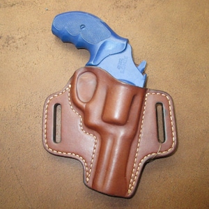 S&W Revolvers Made to Order Leather Holster OWB Pancake Right Hand  Comfort Guard Detailed US Made #swrevolver pr15 mto