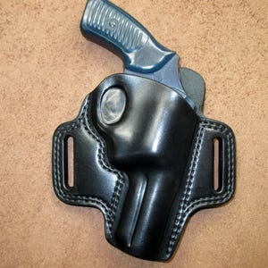 Ruger Made to Order Leather Holster OWB Pancake Colors Available Right Hand Comfort Guard Detailed US Made #ruger pr15 mto Black
