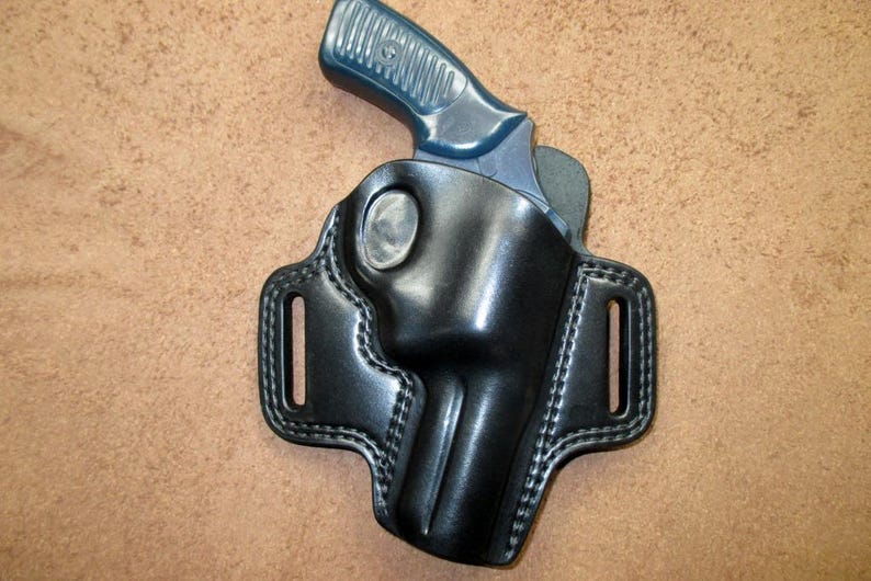 Ruger Made to Order Leather Holster OWB Pancake Colors Available Right Hand Comfort Guard Detailed US Made #ruger pr15 mto Black