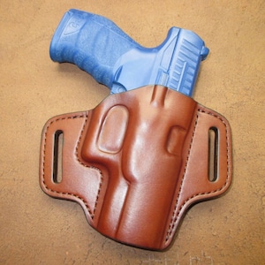 Walther PPQ 9 OWB Pancake Holster Brown Leather Right Hand Comfort Guard Made in the USA #ppq9 pr15 brn s002 1-23