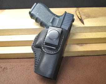 Glock Made to Order IWB Clip On Leather Holster Right #glock iwb mto